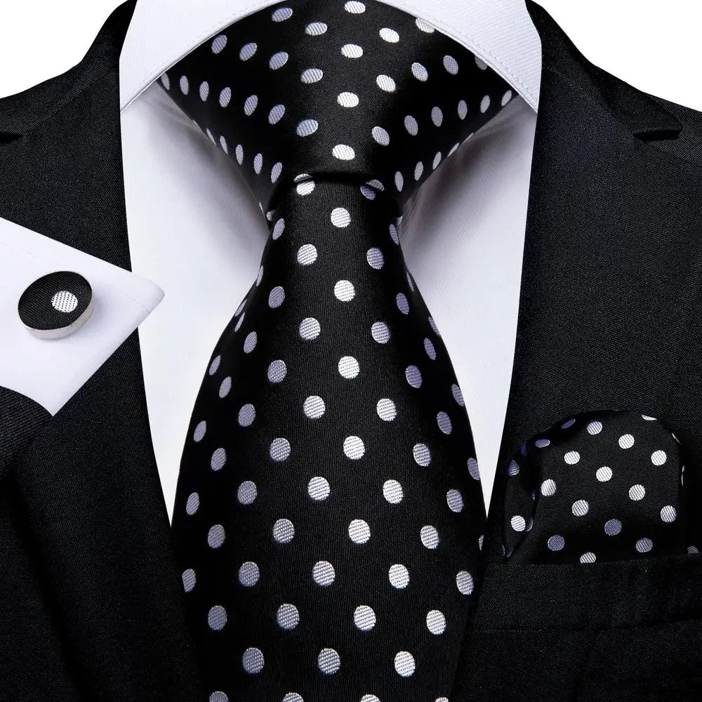 8.5cm Black Solid Striped Paisley 100% Silk Men's Business Tie Neck Tie for Men Fashion Luxury Wedding Necktie Gravatas