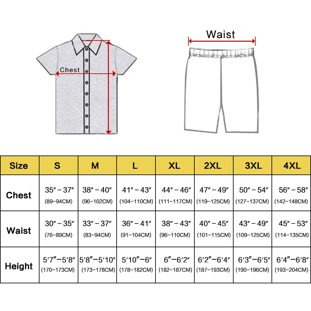 Mens Silk Satin Short  Pajamas Set