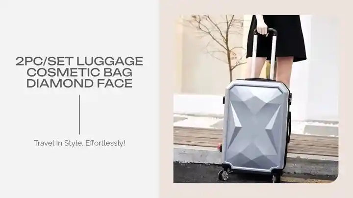 2PC/SET Luggage Cosmetic bag Diamond face by@Outfy
